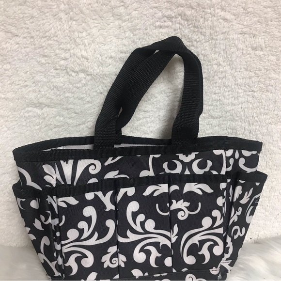 Thirty-One Black and White Floral Tote - Picture 1 of 4